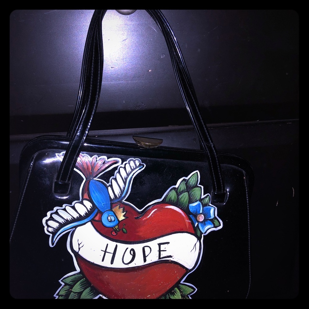 Vintage hand painted purse
